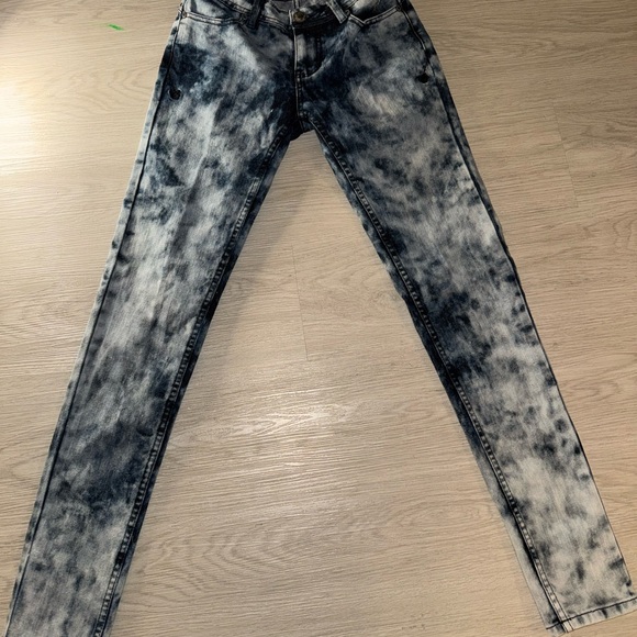 VTG Y2K Apple Bottoms Skinny Jeans Women’s Size 3/4 Blue Acid Wash Jeans - Picture 6 of 11